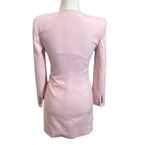 ZARA Draped Blazer Mini Dress Women’s Size XS Pink Knot Front Tailored - Picture 5 of 13